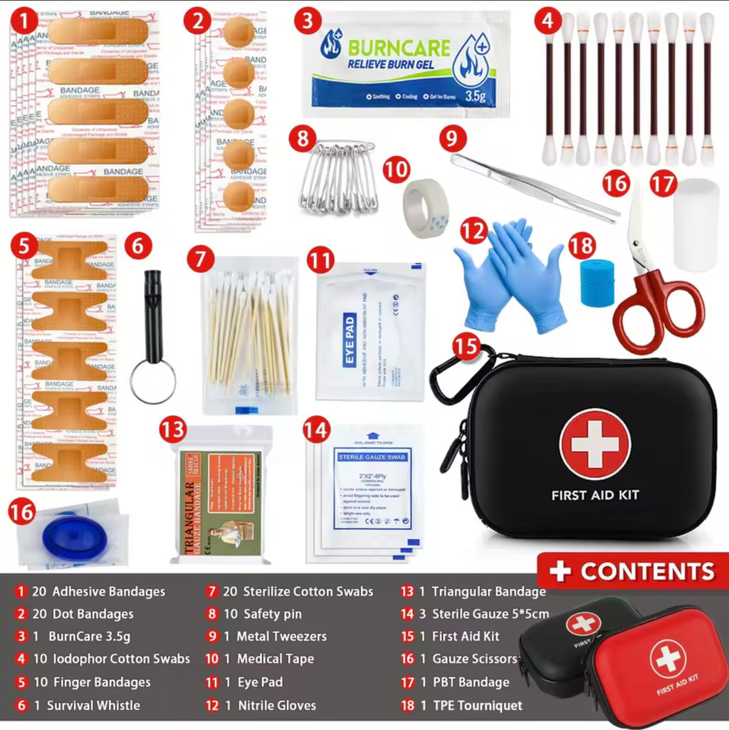Mini First Aid Kit – 103 pcs Compact Fully Stocked