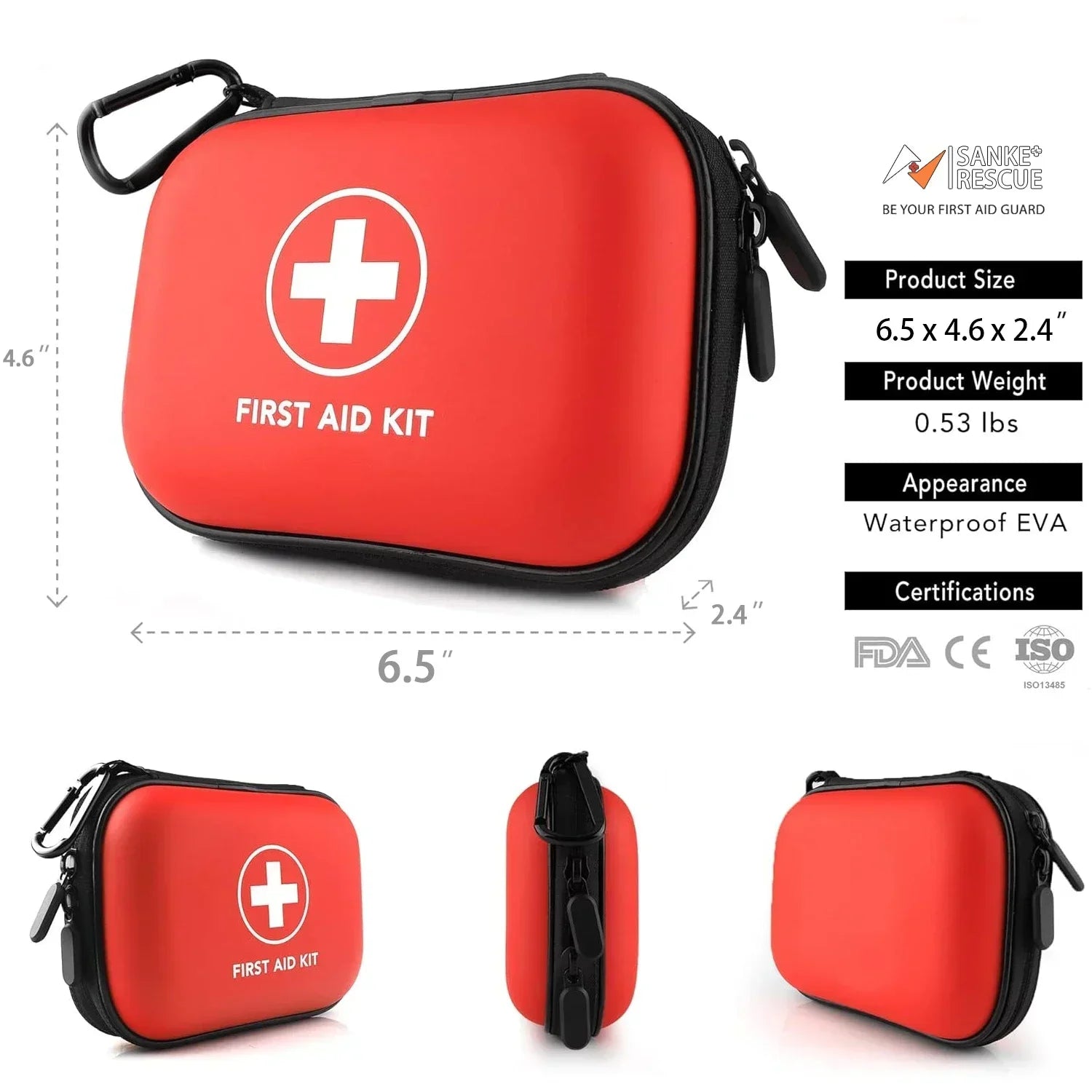 Mini First Aid Kit – 103 pcs Compact Fully Stocked