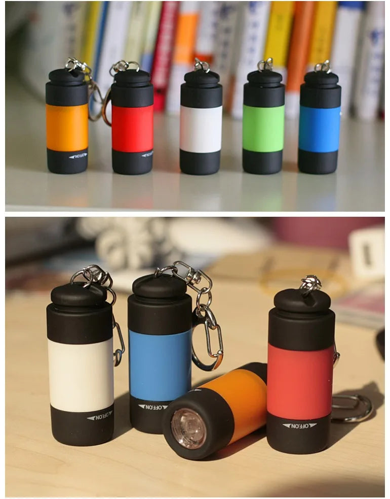 Mini Keychain Flashlight USB Rechargeable