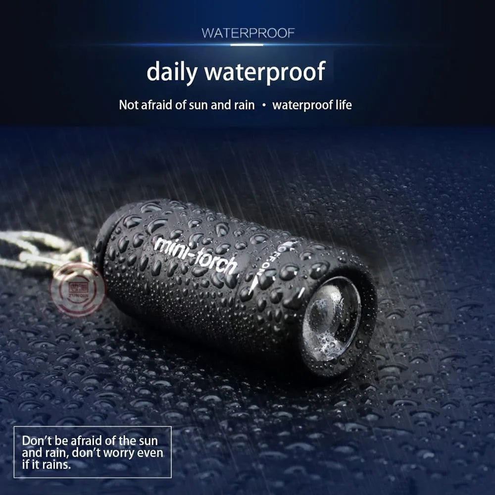 Mini Keychain Flashlight USB Rechargeable
