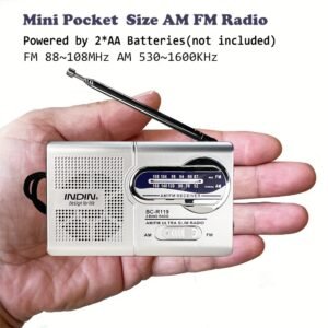 Mini Pocket AM/FM Radio – Ultra Slim Portable Emergency Radio
