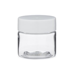 Clear Mini Cylindric Plastic Jar 1.86oz 55ml