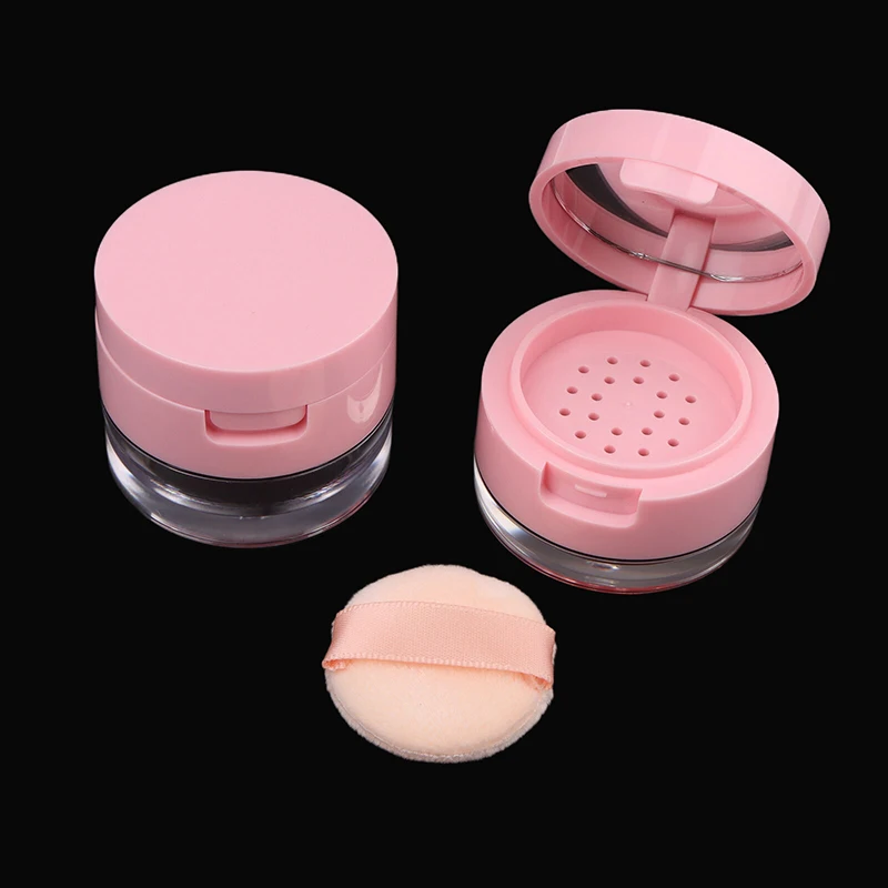 Mini Refillable Loose Powder Container with Puff & Mirror – Travel Size (3g) - Image 12