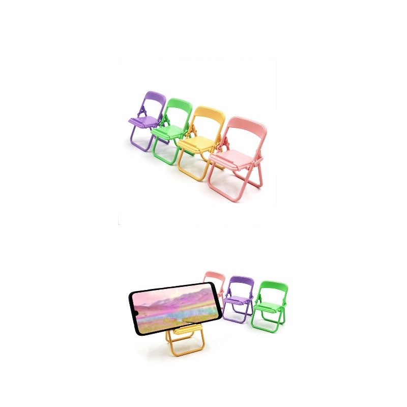 Mini Folding Chair Phone Stand – Cute Portable Phone Holder for Desk & Travel - Image 4