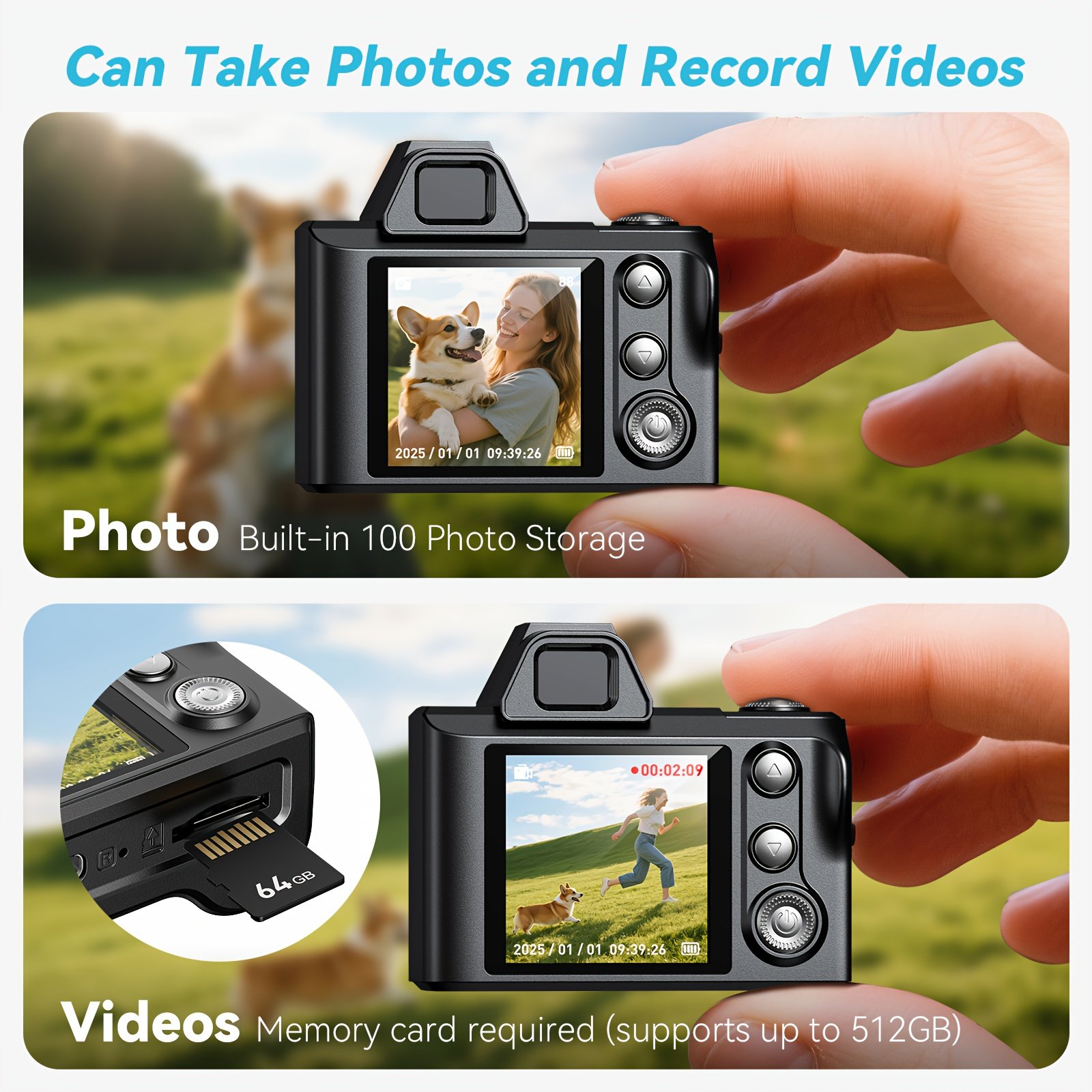 Mini Digital Keychain Camera – 1080p HD Portable Recorder with 64GB Memory, USB Rechargeable - Image 8