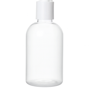 Clear Mini Cylindric Flip Cap Plastic Bottle 2.7oz 80ml