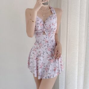 Women's Floral One-Piece Swim Dress
