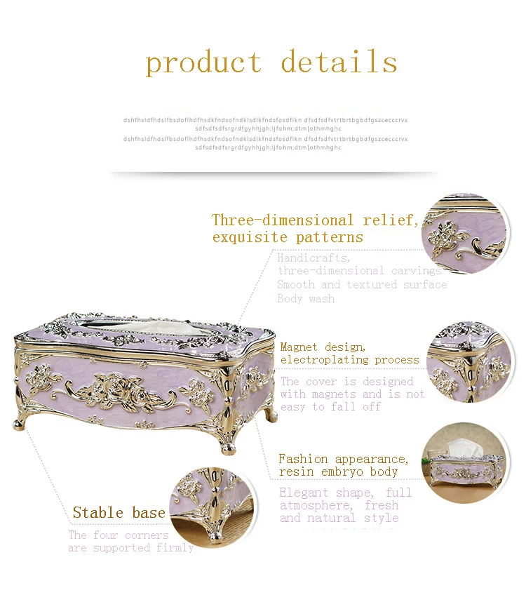 Luxury Decorative Tissue Box Cover – European Style Acrylic Tissue Holder, Elegant Bathroom Vanity Bedroom Living Room Home Decor - Image 27