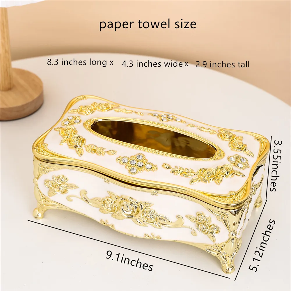Luxury Decorative Tissue Box Cover – European Style Acrylic Tissue Holder, Elegant Bathroom Vanity Bedroom Living Room Home Decor - Image 6